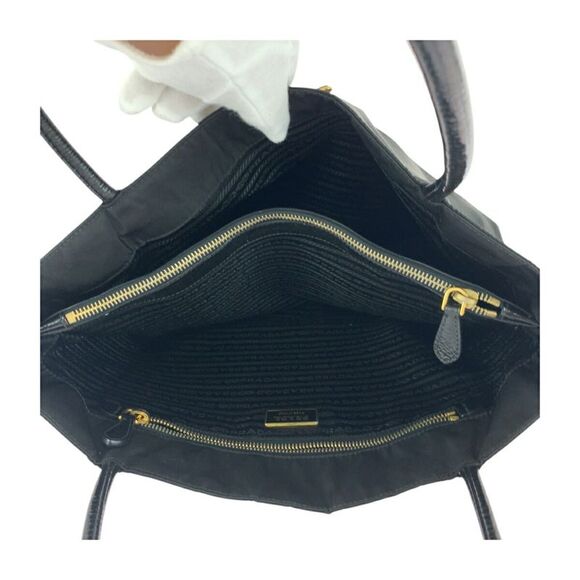 Prada Nylon Tessuto Triangle Logo Tote Bag - Picture 9 of 10